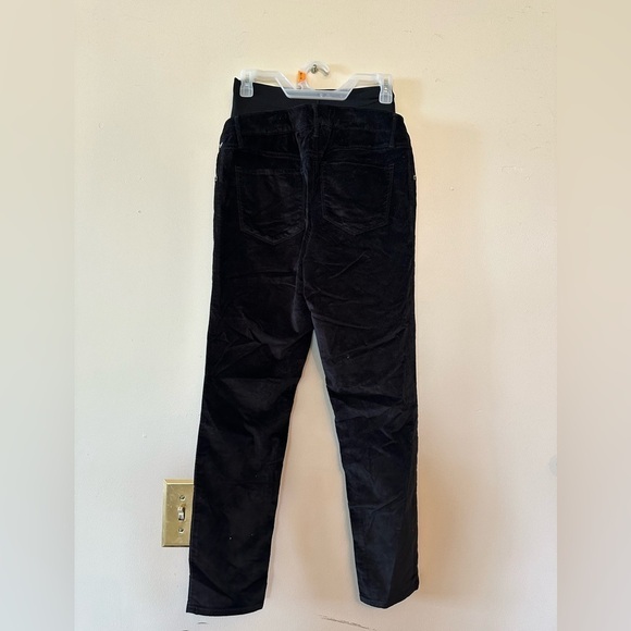 Womens Old Navy velour rockstar super skinny maternity black pants 10 NWOT - Picture 3 of 5